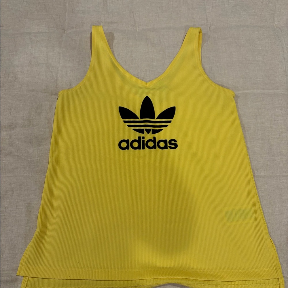 Adidas Bright Yellow Sleeveless Top